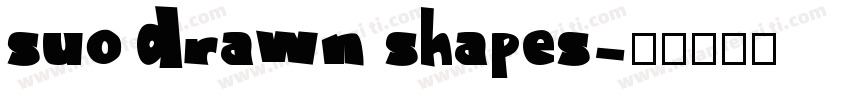 suo drawn shapes字体转换